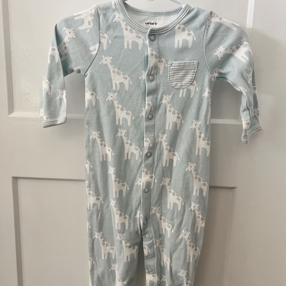 Carter's Soft Blue Giraffe Print Bodysuit